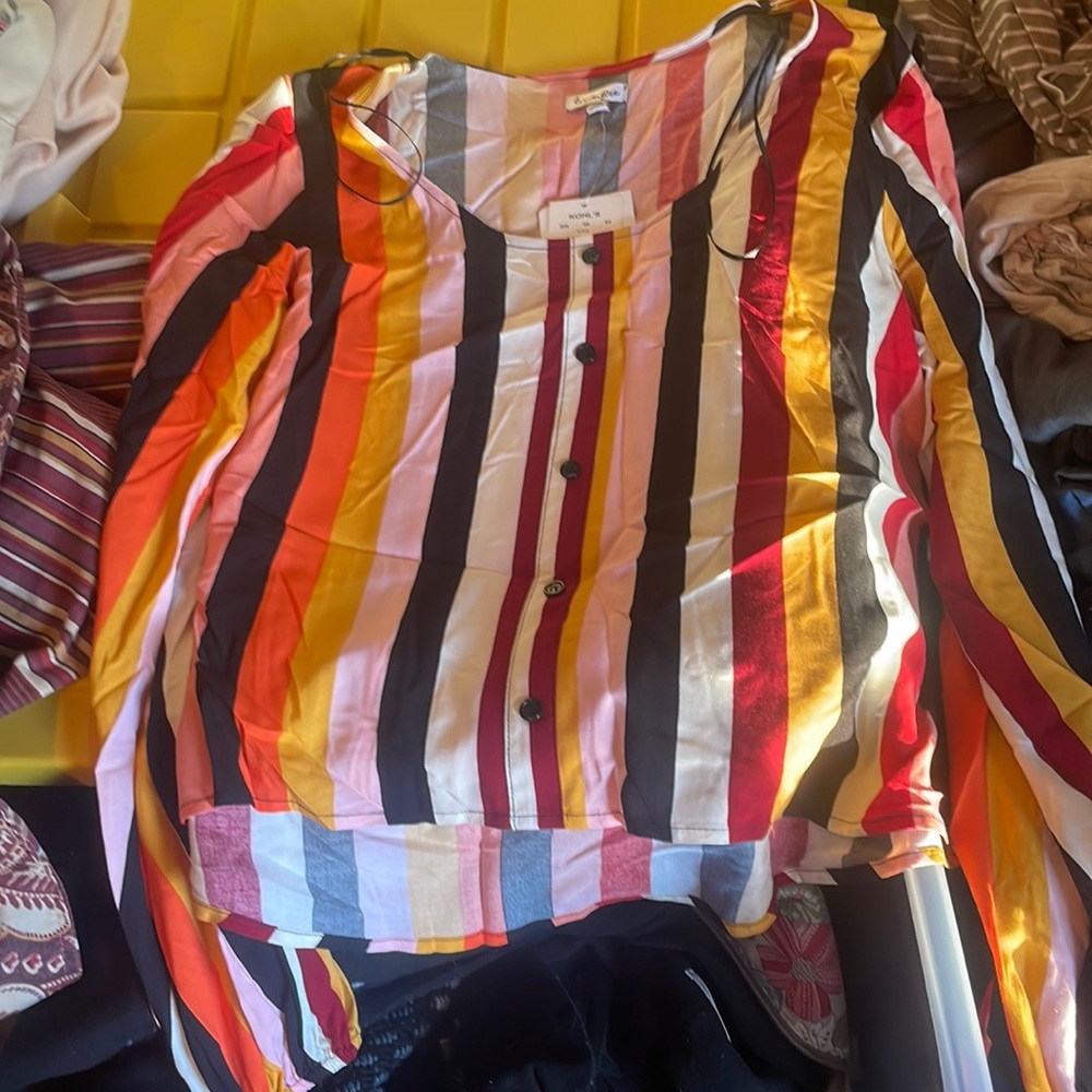 Love and fire striped shirt